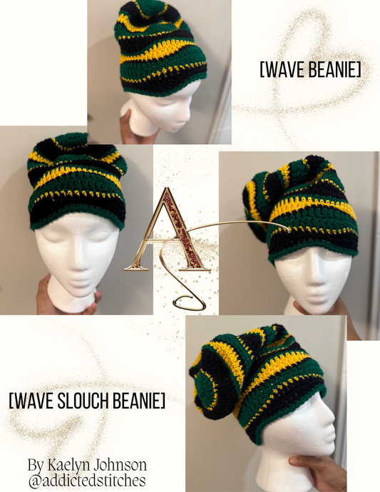 Wave Beanie & Wave Slouch Beanie Digital Pattern